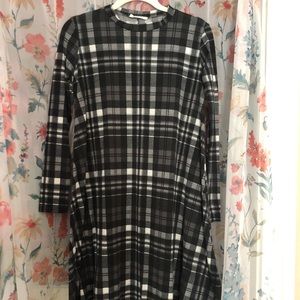 Reb & J 220 Black and White Plaid Dress